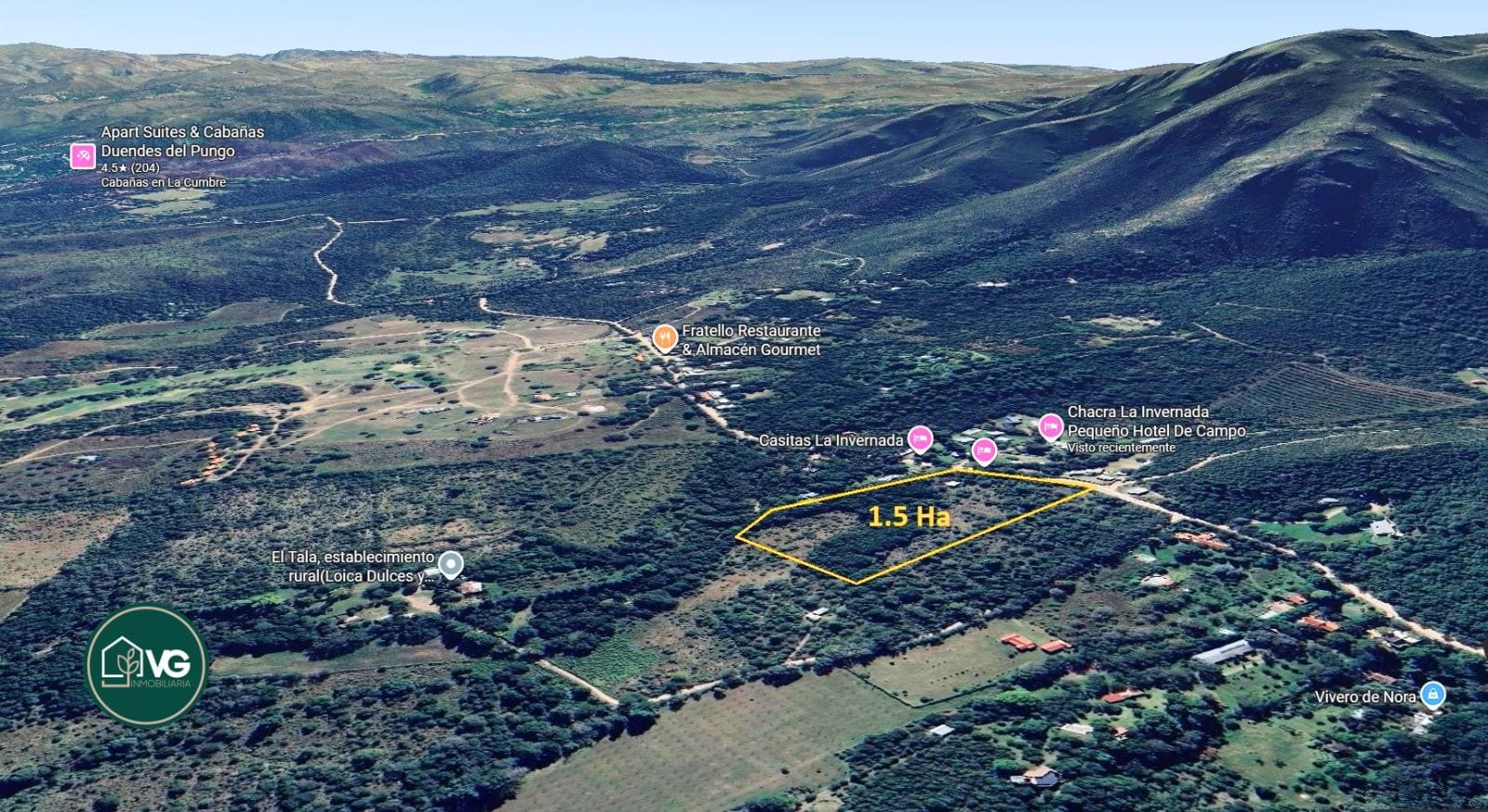 Exclusiva fracción de campo de 15.900 m2, con casa y con frente de 80 mts sobre el Camino de los Artesanos, Villa Giardino, Córdoba